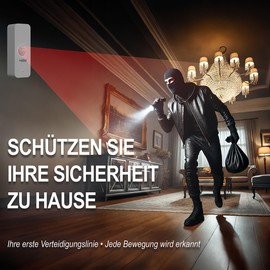 Luminea Home Control Motion Sensor: WiFi Indoor Motion Sensor for Triggering Smart Scenes (Motion Detector, WiFi Motion Sensor Smart Home, PIR)