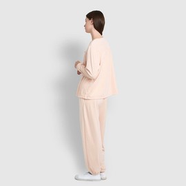 JAJU [JAJU/자주] 여 밍크 플리스 셔링 파자마 팬츠_핑크 [JAJU] Women's Mink Fleece Shirred Pajama Pants_Pink