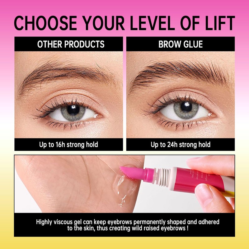 Super Lift Eyebrow Glue – Clear Brow Gel for Fluffy