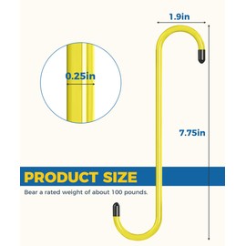 UBOG 4PCS Brake Caliper Hangers,Automotive Tools,Car Accessories Brake Caliper Hook with Rubber Tips,Brake Caliper Hanger Hook,Brake Tools for Braking,Bearing,Axle and Suspension Work (Yellow)