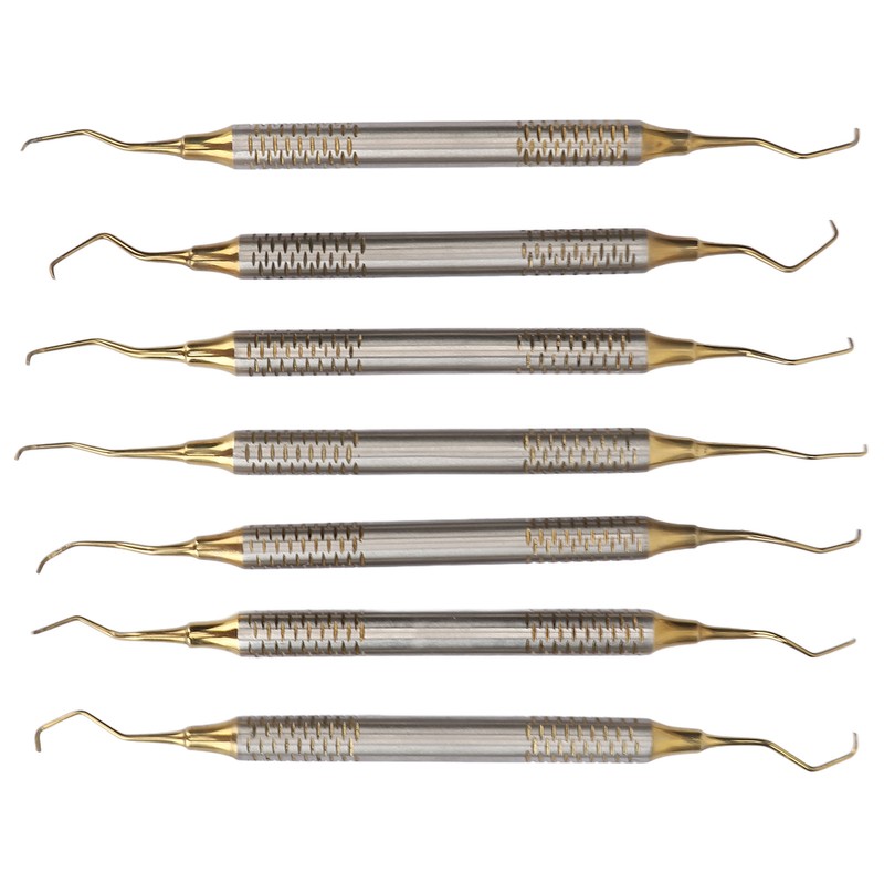 7 Pieces Teeth Plaque Remover Kit Multiple Shapes Metal Cleaning