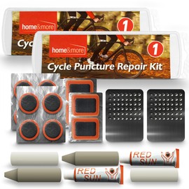 SOL 2pk Bike Puncture Repair Kit | 20 Pieces | Puncture Repair Patches, Puncture Repair & Accessories | Bike Tyre Repair Kit Bicycle Puncture Repair Kit Bicycle Puncher Repair Kit Bicycle Tyre