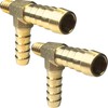 2pcs Brass 5/16'' Hose Barb Tee T 3 Way Union