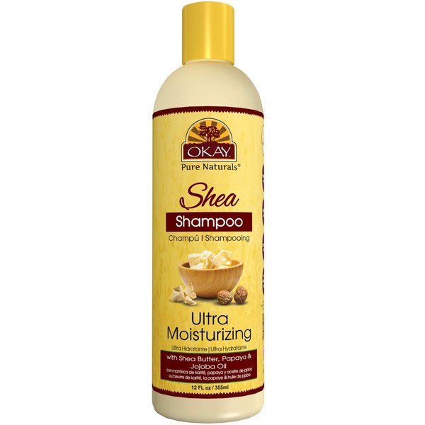 OKAY Shea Ultra Moisturizing Shampoo, 12 Ounce