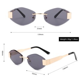 STGATN Trendy Fashion Women's Sunglasses - Lightweight Metal Frame Everyday Wear ST2301