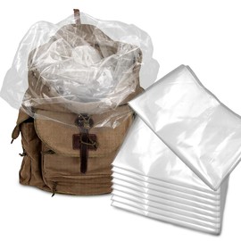 Thick Plastic Bags for Backpacking Bags 23.62x35.43 Inch 10 Pieces 5.5 Mil Pack Inner Liners Clear Multi Use