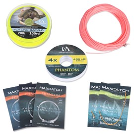MAXIMUMCATCH Maxcatch Weight Forward Floating Fly Fishing Line 100ft Yellow, Orange, Teal Blue, Moss Green, Pink (WF1F/2F/3F/4F/5F/6F/7F/8F/9F/10F) (Line Combo Pink, WF8F 100FT)