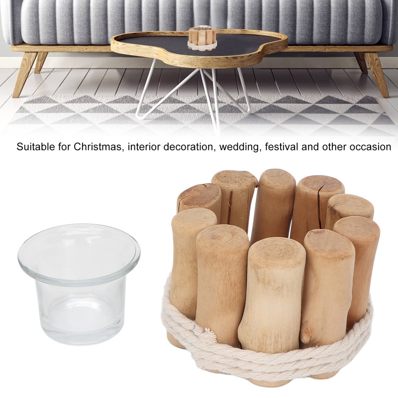 Innovative Log Candle Holder Aromatherapy Candlestick Holder Decorative Candlestick