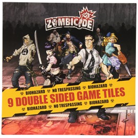 CMON Zombicide: 9 Double Sided Game Tiles - Expand Your Zombie Survival World! Cooperative Strategy Game with Tabletop Miniatures, Ages 14+, 1-6 Players, 1 Hour Playtime, Made