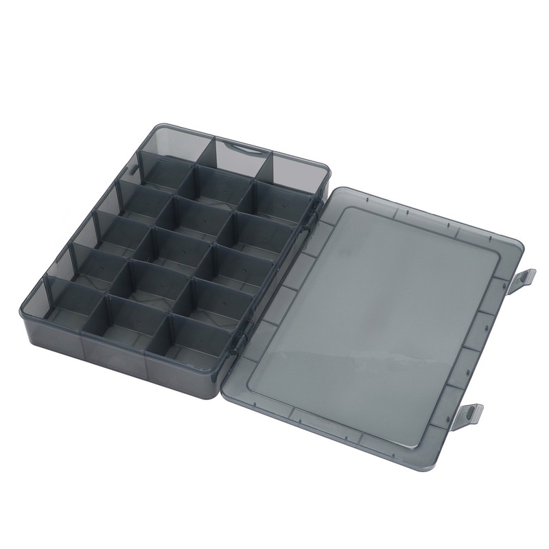 Multi Compartment Parts Box Removable Divider Transparent Plastic 18 Grids