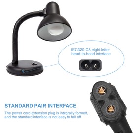 Euro Plug to C7 Female Power Cord YACSEJAO 2 Pin 90 Degree EU European C7 Figure of 8 Power Cord IEC 320 Black 1m