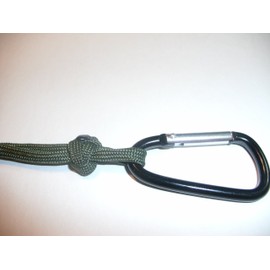 RedVex Ranger Pace Counter Skull Beads OD Green Cord - 13 inches - Choose Your Skull Color and Attachment (White Skulls, Aluminum Carabiner)