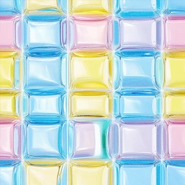HOMETITUTE 10PCS 12x12 Inch Macaron Pastel Yellow Pink Blue Glass Look Flat Floor Tiles Peel and Stick Removable Self Adhesive DIY Vinyl Flooring Stickers for Kitchen Bathroom Living Room Home Decor
