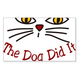 CafePress The Dog Did It Rectangle Bumper Sticker Car Decal