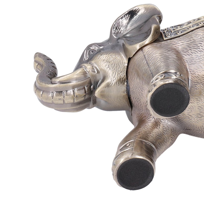 Cigar Ashtray Vintage Elephant Wind Proof Embossed Design Durable Metal