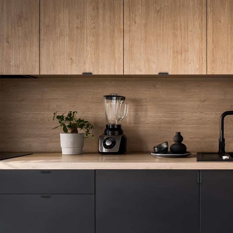 Ravinte Hardware 6 Pack Black Cabinet Handles, 3.15 Inch (80mm)