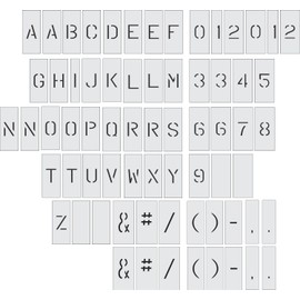 2" Alphabet and Number Mega Kit Stencil - 1/8" (.125") PRO-Grade LDPE