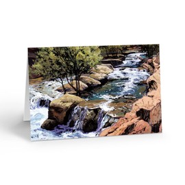 Stonehouse Collection | Sedona, Arizona Note Cards |10 Boxed Cards & Envelopes | Red Rock Note Cards (Slide Rock)