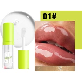 Aceite para labios de 8 colores, brillo de labios, aceite hidratante para labios con cabezal de pincel grande, transparente, con tinte nutritivo, reparador, aclarador de líneas de labios y cuidado