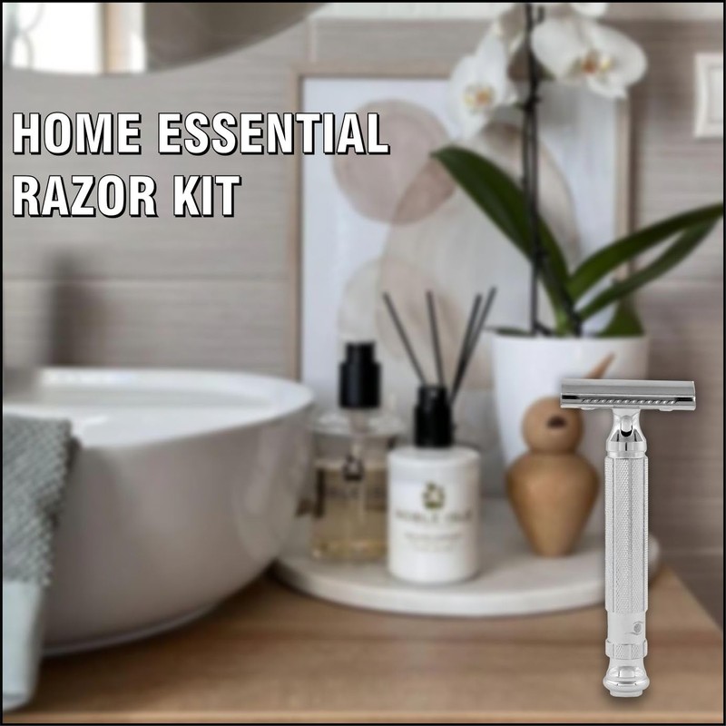 Pearl Shaving Double Edge Safety Razor L-55 (Close Comb,Chrome)