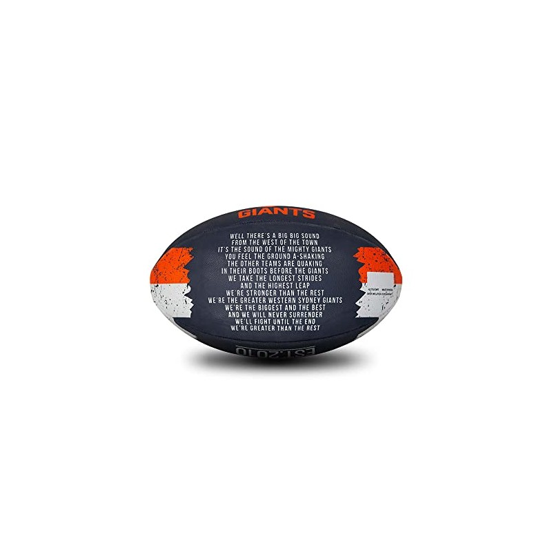 Sherrin AFL GWS Giants Song Football, Size 2