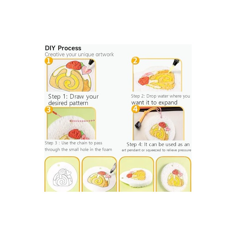 Magic Puffy Paint, 3D Drawing Magic Canvas Sponge, Puffy Popcorn