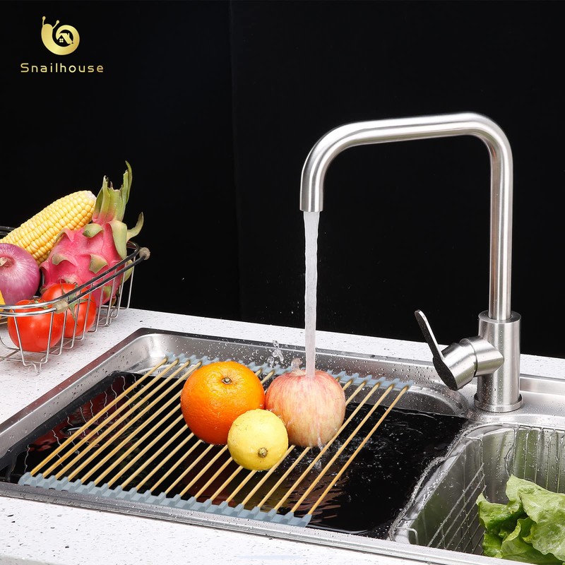 Snailhouse Roll Up Dish Drying Rack, Stainless Steel Dish Drainer