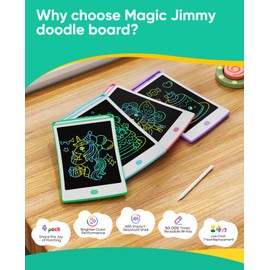 Magic Jimmy 4 Pack LCD Writing Tablet, 8.5 Inch Colorful Toddlers Drawing Tablet for Kids, Creative Doodle Board Drawing Pad, Toy Birthday Gift for 3-6 Year Old Girls Boys