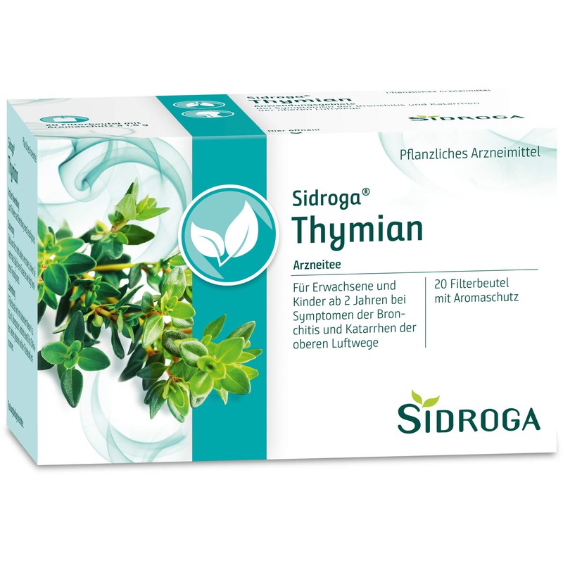 Sidroga Thymian Arzneitee bei Symptomen der Bronchitis, 20 pcs. Filter