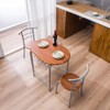 FCH 3 Piece Small Dining Table Set for 2, Oval