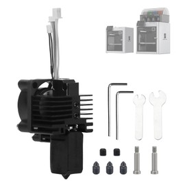 X1 Carbon,X1 X1C Hotend Kit for Bambu lab X1 Series 3D Printer, with Fan, hot end,Thermistor, Ceramic Heater, 0.2/0.4/0.6/0.8mm Hardened Steel Nozzle and Extruder Heating Block Replacement