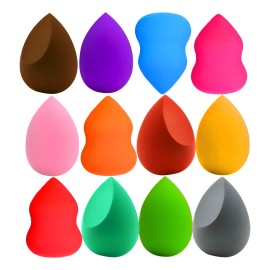 Esponjas Para Maquillaje Mayoreo Beauty Blenders Aplicadores Blanco Mediana