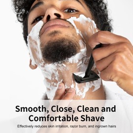 THURLADY Safety Razor with Stand, Single Blade Razors for Men and Women, Reusable Metal Razor, with 10 Double Edge Blades, Smooth Close Shave, Plastic Free, Matte Black