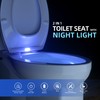 R&T Round Toilet Seat with Night Light Sound-activated Sensing Light