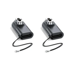 2 Pack USB C Female Charging Adapter Compatible with Aeropex/Shokz OpenRun Mini/OpenRun/OpenRun Pro/OpenComm, [with Lanyard] Charging Adapter for Shokz - Black