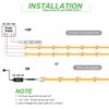 JOYLIT 24V Diffused COB LED Strip Lights Dual Row 16.4FT
