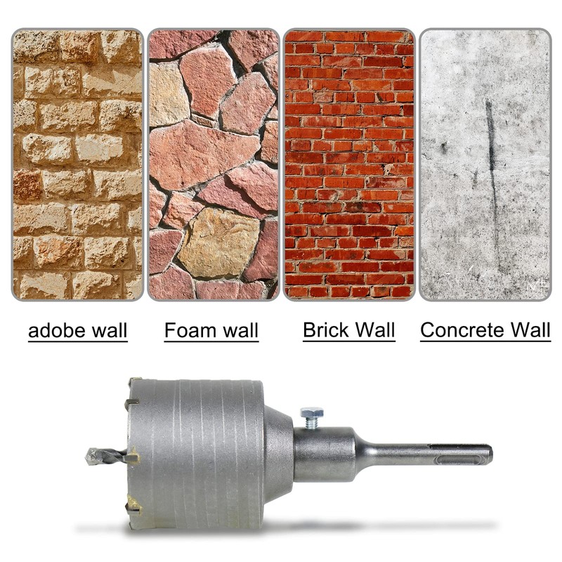 CCLIFE Drill Bit 50/55/65/68/80/82/100 mm Socket Drill Bit Concrete with