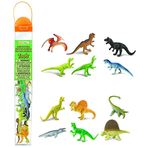 Safari Ltd. | Carnivorous Dinos TOOB - 12 Pieces | TOOBs Collection | Miniature Toy Figurines for Boys & Girls