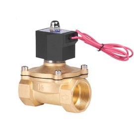 YTNOHLHQ 1-1/4" Brass IP65 Waterproof Solenoid Valve 220V 110V 24V Normally Closed Electric Solenoid Valve for Outdoor humid Environment(BSP-230VAC-NBR-SEAL)