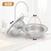 Pack of 2 Sink Strainer Stainless Steel Sink Clogging Protection