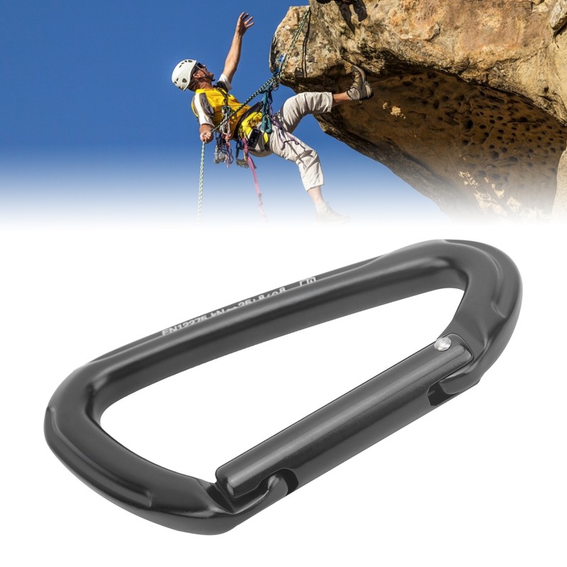 DType Mountaineering Carabiner Elastic Buckle Wear Resistant 25kN Bearing Climbling
