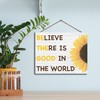JennyGems Sunflower Theme Wooden Sign: Believe in the Good, Be