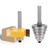 Mesee 1/4 Inch Shank Rabbeting Router Bit with 6 Bearings
