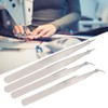 Fdit 4PCS Stainless Steel Straight & Curves Tweezer Tips Set,