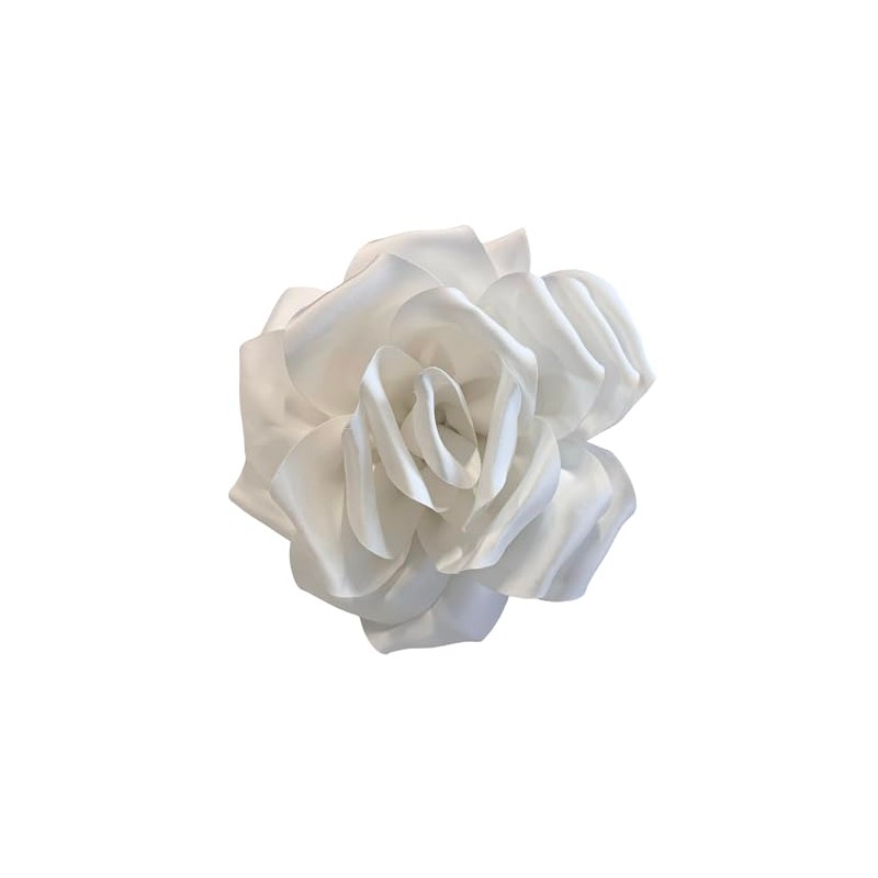 Large Rose Fascinator Corsage Hair Clip and Brooch Pin, Satin