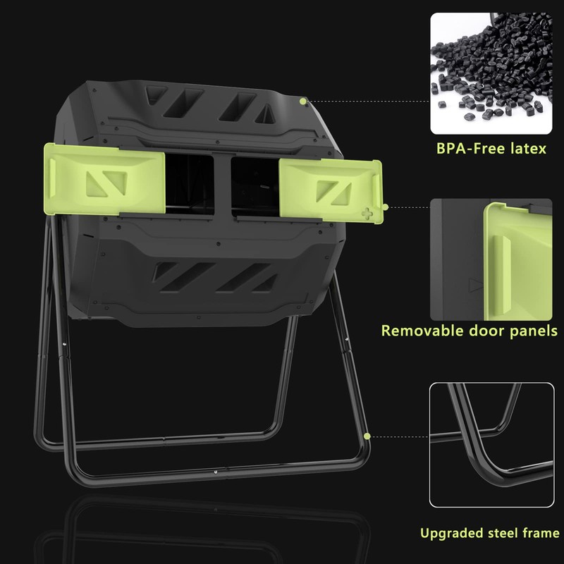SQUEEZE master Compost Bin 43 Gallon Outdoor Tumbler composters Garden