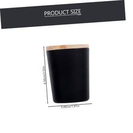 Operitacx Kerzenglasform zum Selbermachen Lampe Teelicht Kerzenwärmer Perlen vorratsbehälter aufbewahrungsbehälter Dosen für Aromatherapie-Kerzen kleiner Kerzenhalter aus Glas Bambus Black