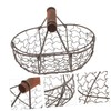 OHPHCALL Wrought Iron Storage Basket Multifunctional Egg Fruit Holder for