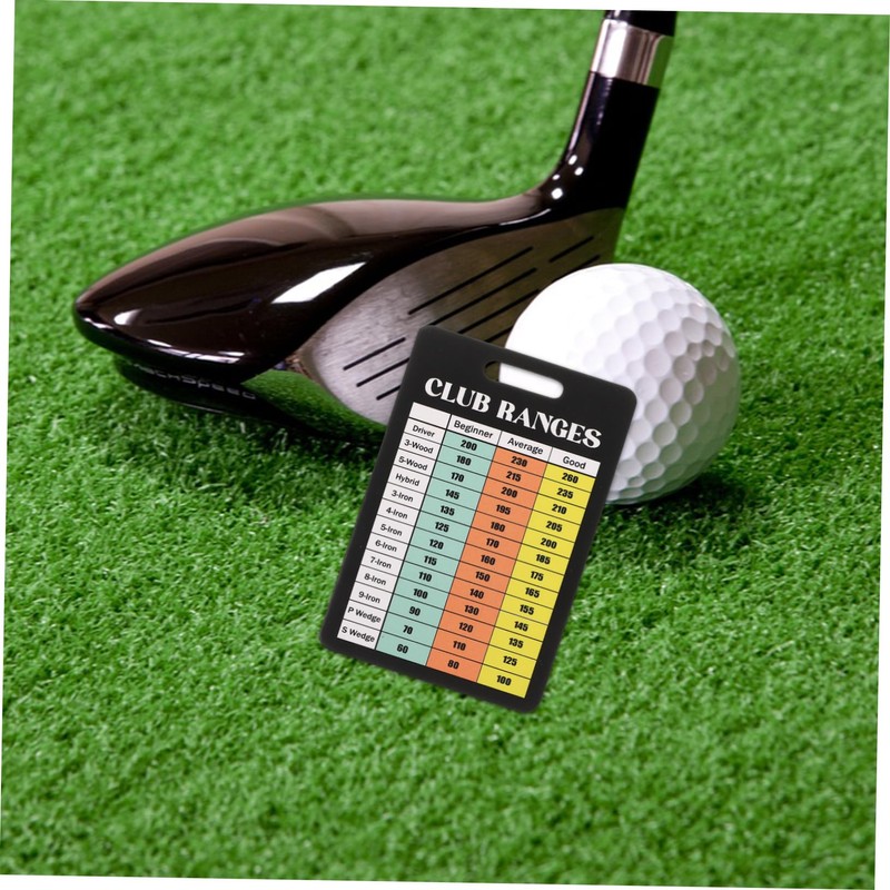 Outanaya 10pcs Golf Scorecards Golf Distance Reference Cards for Accurate