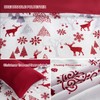 3 Pieces Christmas Duvet Cover Set Queen - Reversible Xmas